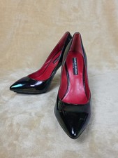 Classic Charles Jourdan Black Iridescent Patent Leather Stiletto Pumps Sz 6M VTG