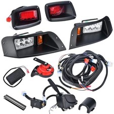 LED Headlight Tail Light Kit Compatible with EZGO TXT Golf Carts 1996-2013 12V