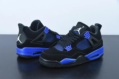 #ad Jordan 4 Retro Black Blue Thunder Men#x27;s Size US 7 12 $110.53