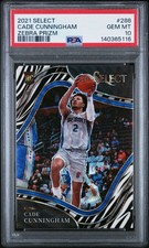 CADE CUNNINGHAM 2021 PANINI SELECT ZEBRA COURTSIDE SSP RARE PSA 10 PISTONS