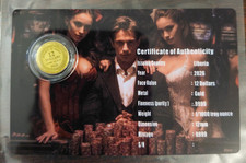 1/1000 oz Gold Coin 2026 Liberia Las Vegas .9999 Gold Coin in Card