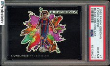 2020-21 Panini Obsidian Soccer Black Colorblast #1 Lionel Messi SSP PSA 10