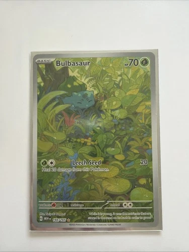 Pokémon TCG Bulbasaur Scarlet & Violet Holo Illustration Rare Card 166/165