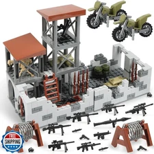 Finger Rock Military Base Building Block Set, WW2 Army Mini War A