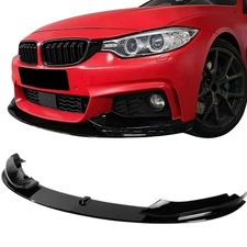 Gloss Black Front Spoiler Lip Splitter For BMW F32 F33 F36 M Sport 2014-2020