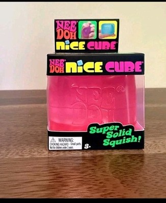 NEW Nee Doh Nice Cube - Super Solid Squish! (Pink) - Stress fidget relief toy