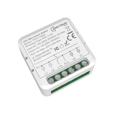 Smart Switch Schalter Mini zweistufig 100-240V 5A/10A IP20 WiFi Bluetooth Tuya
