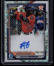 GERMAN RAMIREZ 2024 BOWMAN CHROME PROSPECTS AUTOG SPECKLE REFRACTOR RC AUTO