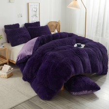 Cozy Plush Shaggy Duvet Cover, Luxury Soft Fluffy Furry Solid Color Comforter...