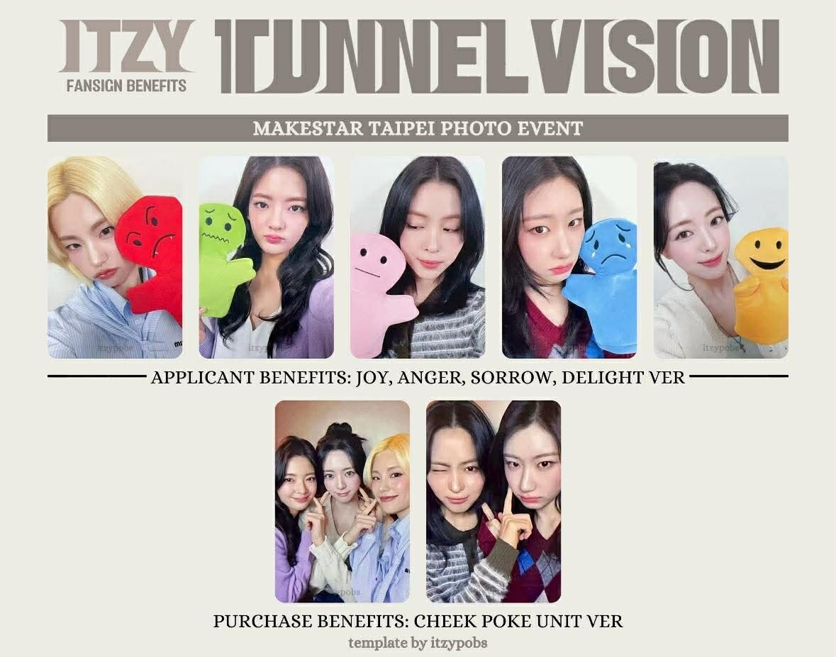 ITZY OFFICIAL TUNNEL VISION ALBUM MAKESTAR TAIPEI TAIWAN POB