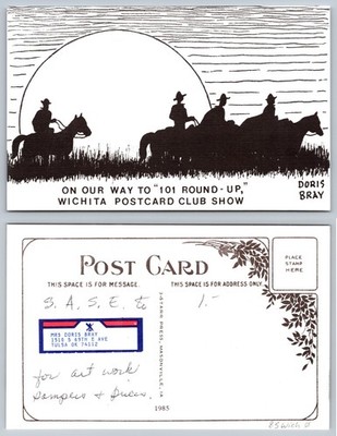 Wichita Postcard Club Show Roundup Riders Postcard