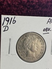 1916 d barber quarter AU+++ Obv. cleaned
