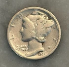 1931-S Mercury Dime - VG - Very Good - 90% Silver