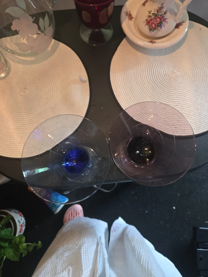 Juego de 2 vasos Martini Lenox Toscana Temporadas Grabados Remolino 9" Foto 3 de 4