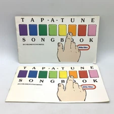 2 Vtg 1985 Little Tikes Tap-A-Tune Songbook 20 Childrens Favorites Music Book