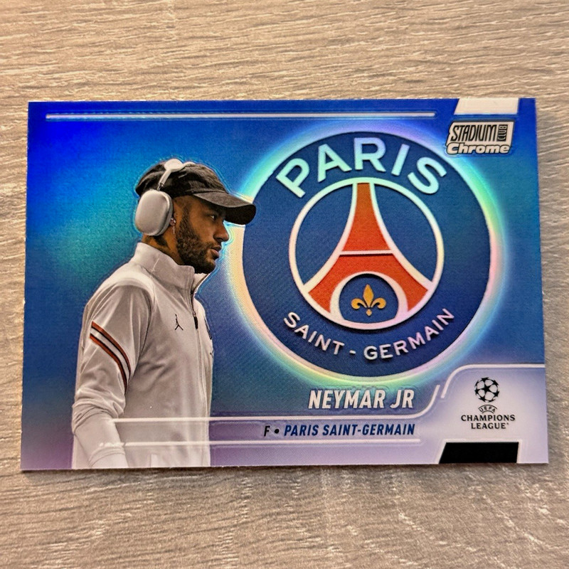 2021-22 Topps Stadium Club Chrome UCL Neymar Jr Paris Saint-Germain Refractor