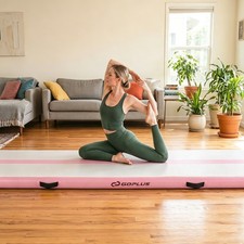 Gymnastic Mat Training Air Mat w/Premium PVC Construction Mobile Tumbling Mat