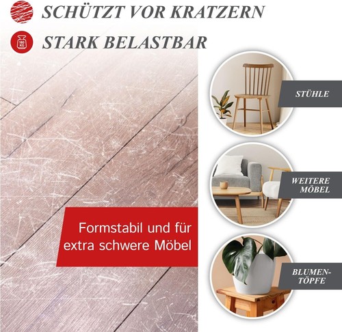 12 Filzgleiter selbstklebend rund Ø 50-75mm, 5mm, Möbelgleiter für schwere Möbel - Bild 16 von 36