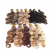 100s Pre Bonded Nanoring Stick Nano I Tip Wavy Human Remy Hair Extensions 20inch