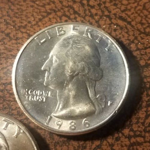 1986 (1) Washington GEM BU hermosa moneda brillante bonita - Imagen 3 de 4