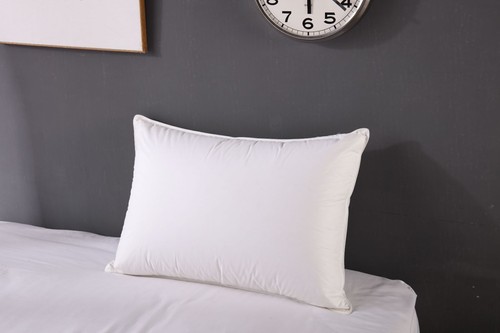 Almohadas a rayas egipcias de lujo rellenas de fibra hueca suave de calidad de hotel - paquete de 2,3 - Imagen 2 de 25