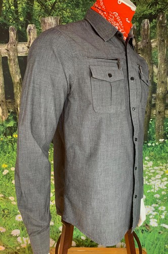 EIGHTY EIGHT Men's XL Platinum Button Front - Picture 2 of 9