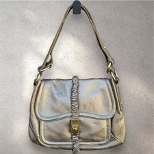Borsa a tracolla Armani Emporio in pelle tracolla regolabile argento chiusura girevole