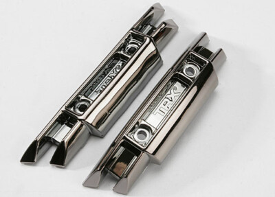 Traxxas 1/10 Revo 3.3 * BLACK CHROME BUMPERS - FRONT/REAR * 5335X