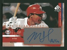 MARLON BYRD 2003 UD SP AUTHENTIC CHIROGRAPHY 