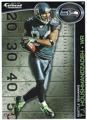 TJ HOUSHMANDZADEH FATHEAD TRADEABLES SEATTLE SEAHAWKS BENGALS STICKER 2010 #57
