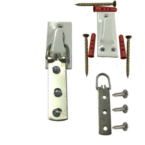 HEAVY DUTY PICTURE MIRROR HANGING KIT D-RING 100LB OR 50KG FLUSH TO WALL HANGER - Picture 2 of 4
