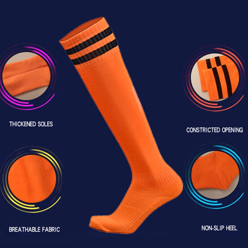 Mens Womens Sports Breathable Tube Long High Socks Knee Warm Casual Footy Soccer