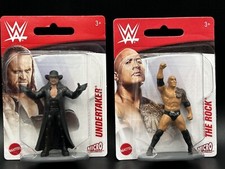 Lot Of 2 WWE The Undertaker & The Rock Micro Collection 3
