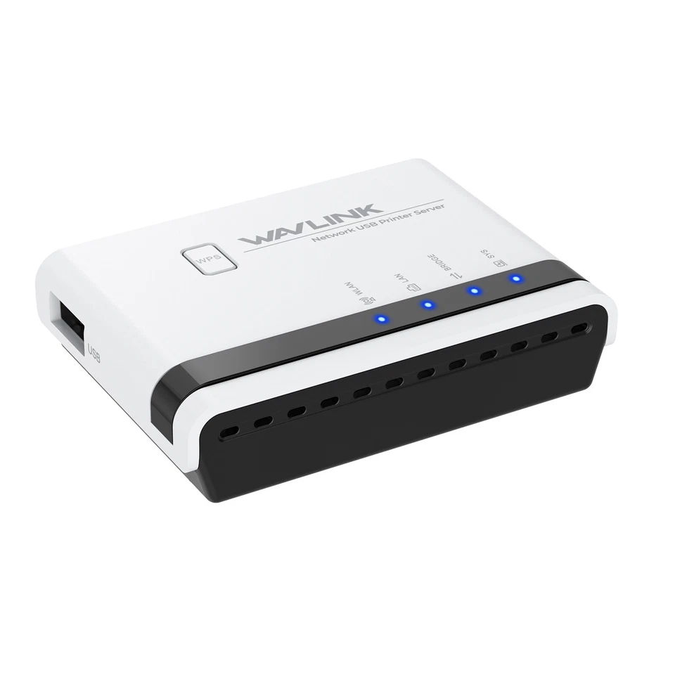 USB Wireless Printer Adapter Server WiFi 10/100Mbps LAN/Bridge 480Mbps USB2.0 - Image 4 of 4