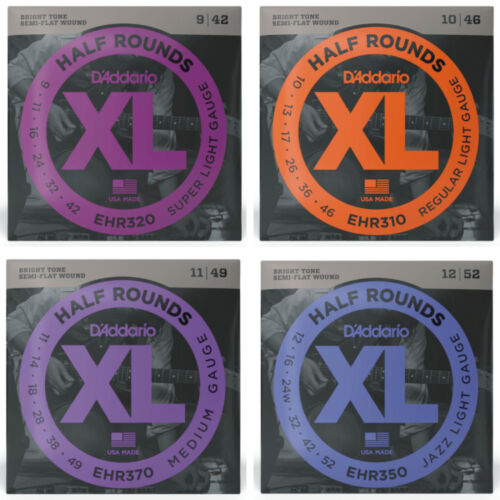 D'Addario XL Half Rounds Electric Guitar Strings - choice of 4 gauges - Picture 1 of 11