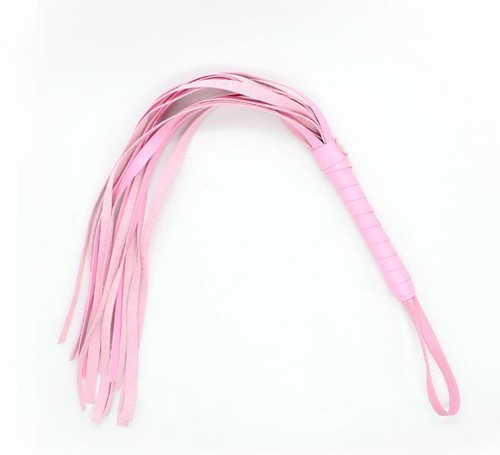 1 pieza Látigo Flagger Negro/Rojo/Rosa/Blanco Cuero PU Pequeño 45 cm - Imagen 6 de 7