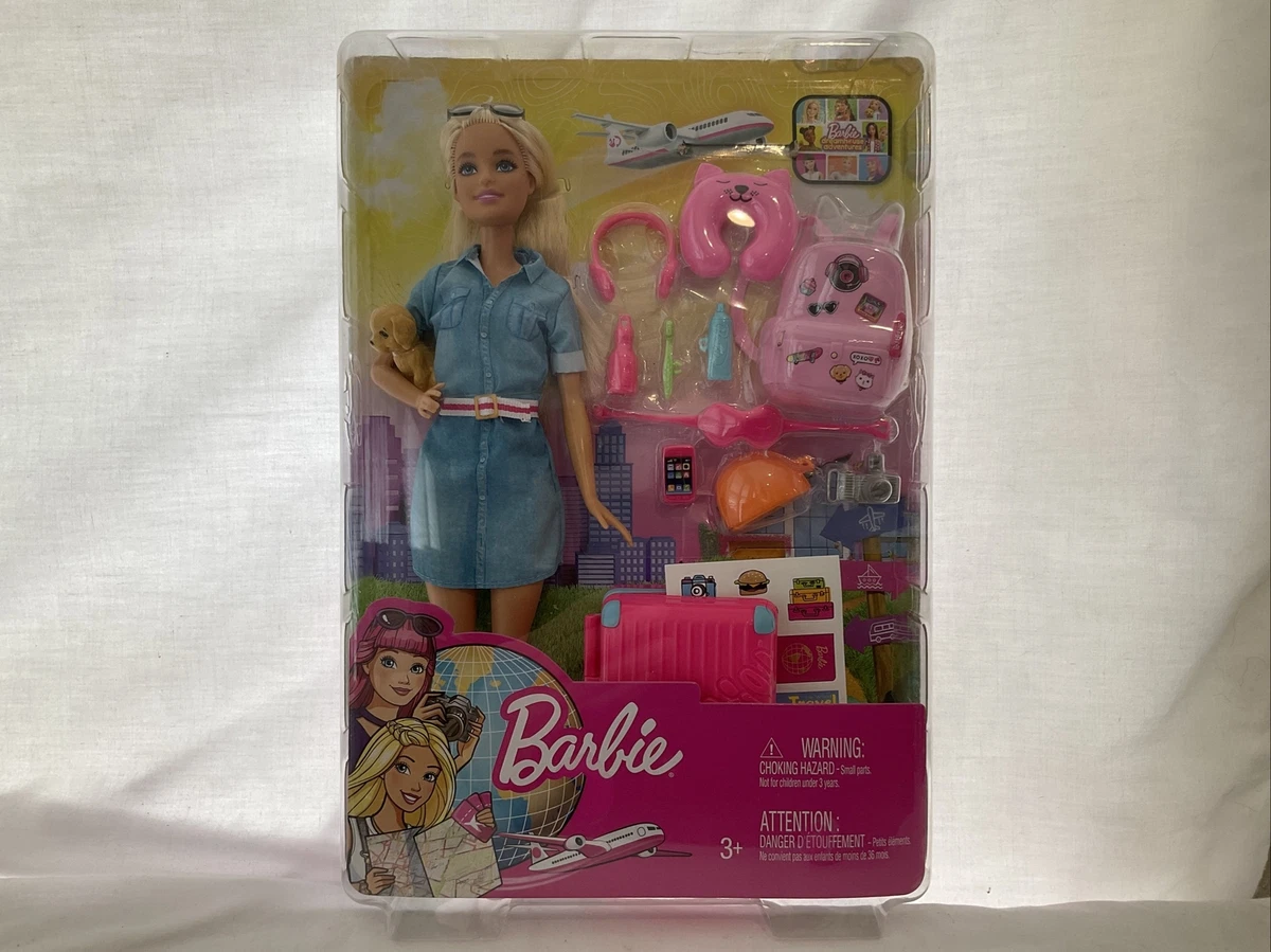 Barbie travel doll set sale