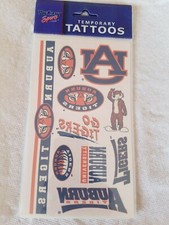 AUBURN TIGERS - NCAA - TEMPORARY TATTOOS 1 Sheet - FREE SHIPPING
