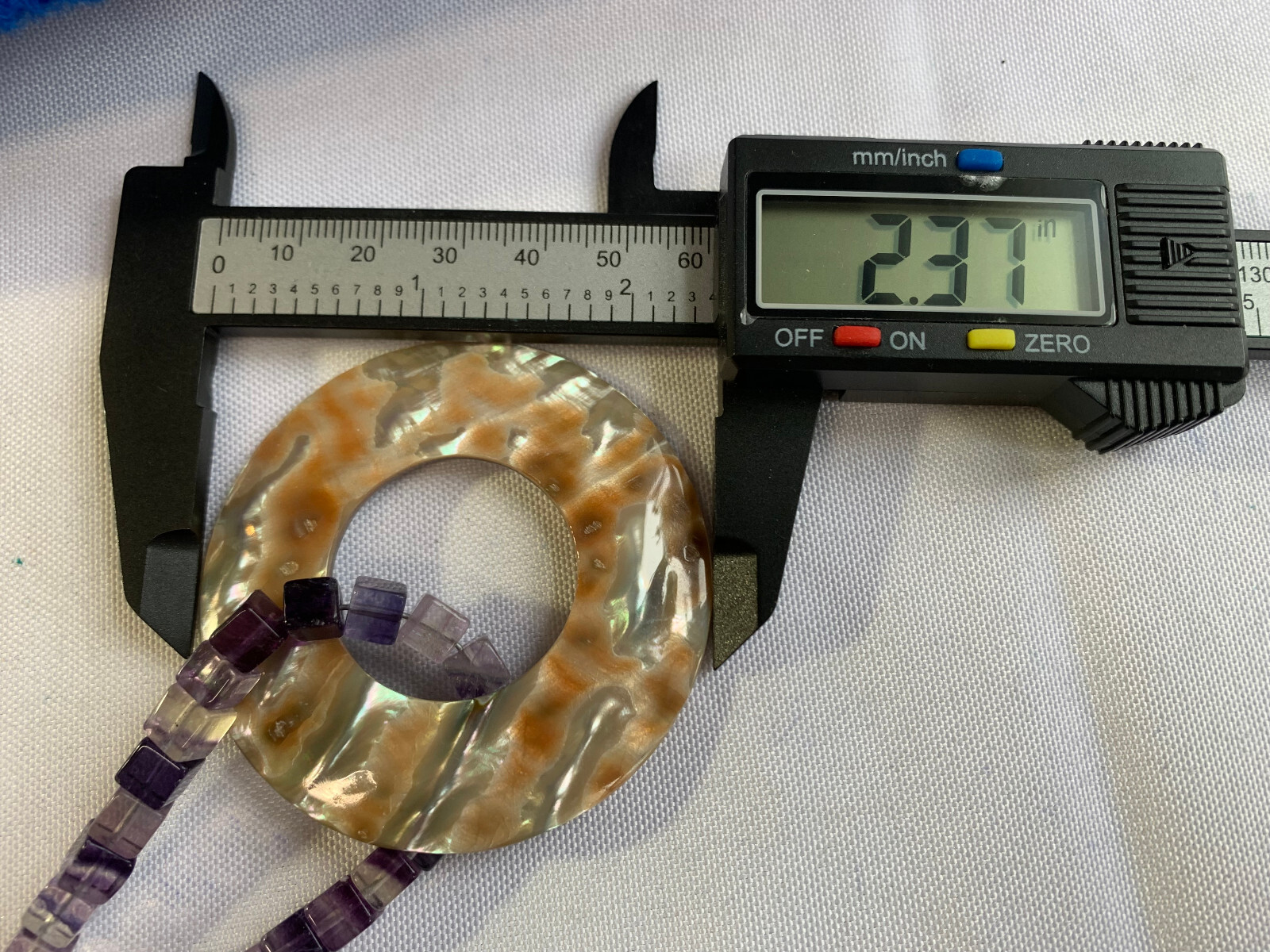 Sterling Silver Abalone Shell Amethyst Beaded Nec… - image 14