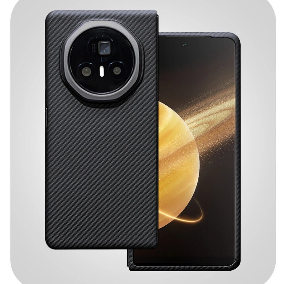 1Pc Real Carbon Fiber Grids Camouflag Thin Cover For Honor Magic V3