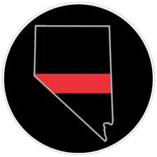 First Responder Thin Red Line Nevada Firefighter Bumper Sticker Military 5"