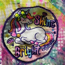 Nickelodeon Unicorn Shine Bright Jacket For Girls - Size M 7/8 Sequin Design