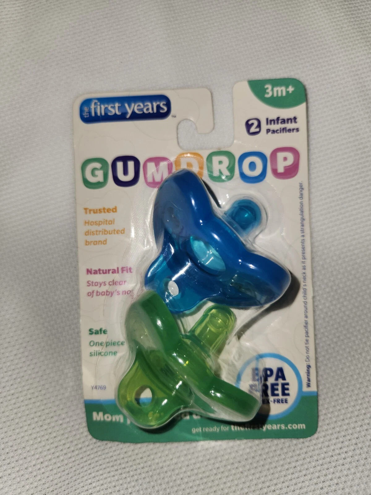 The First Years 3M+ Newborn Gumdrop Pacifier Blue Green 2pk New
Opens in a new window or tab