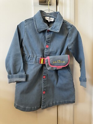Little Marc Jacobs Girls Denim Dress With Fanny Pack Size 2T | eBay