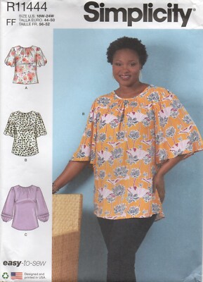 Simplicity Schnittmuster 9548 Top & Tunika mit Knopfleiste hinten Gr. 18W - 24W Neu