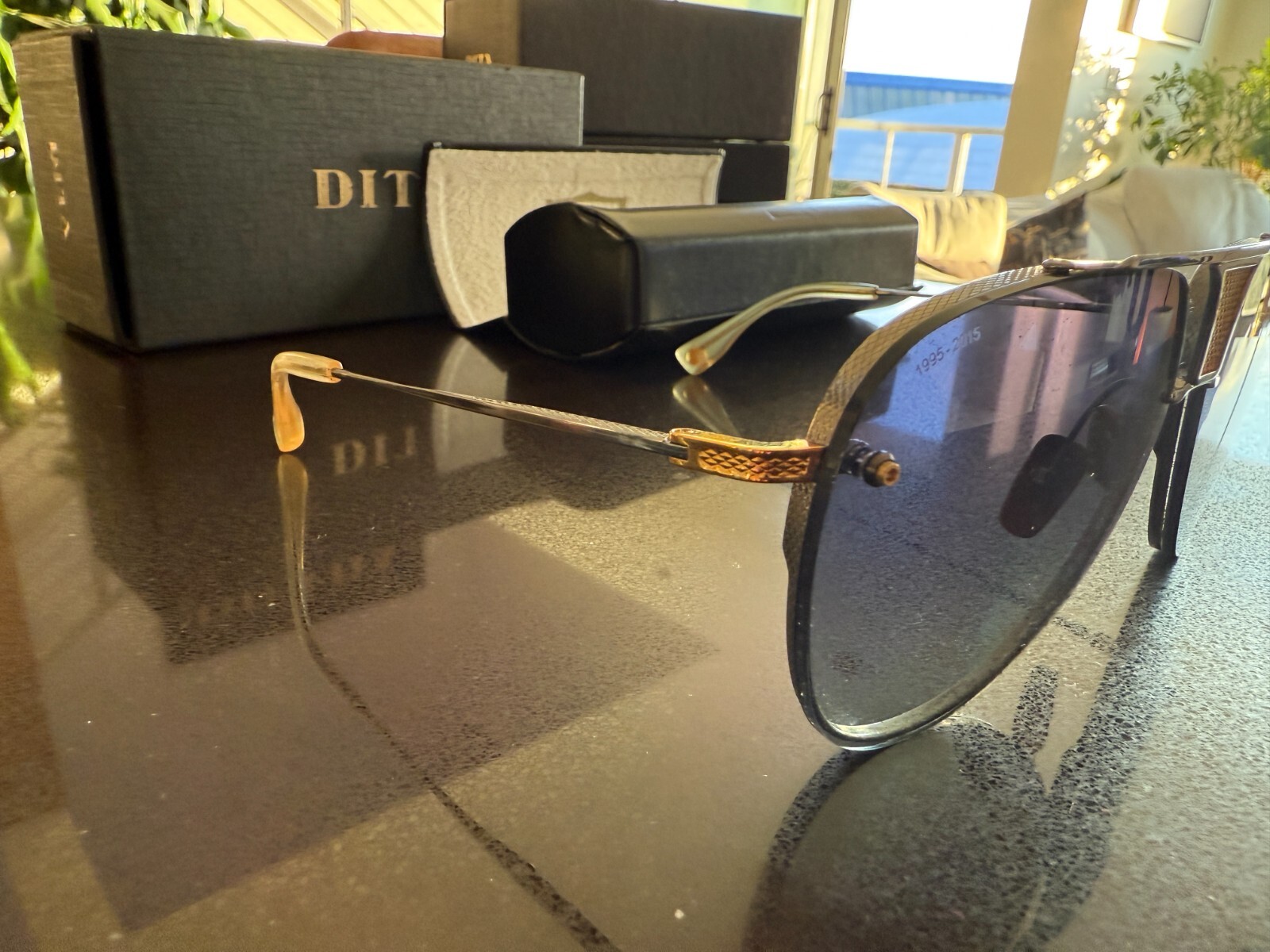 Authentic DITA Decade Two Sunglasses Gold Silver … - image 5