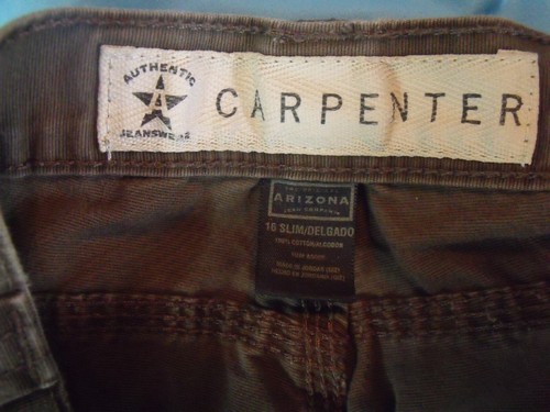 Arizona Boys Carpenter Shorts Brown Size 10 Slim - Picture 8 of 8