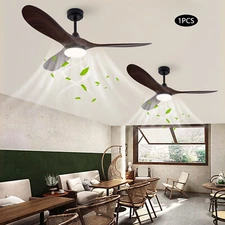 52 Inch Modern Ceiling Fan With Remote Indoor 3 ABS Blades Chandelier 50W SALE