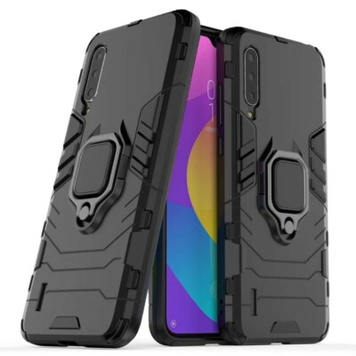 Für XIAOMI REDMI 9C NFC - Ring Hülle Case Robust  Armor HandyTasche Holder Etui