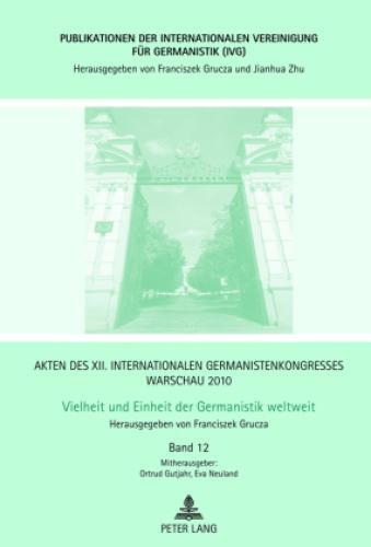 Thumbnail - Akten Des Xii. Internationalen Germanistenkongresses Warschau 2010-